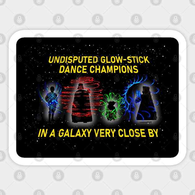 Undisputed Glow-Stick Dance Champions Sticker by Leon Loveless